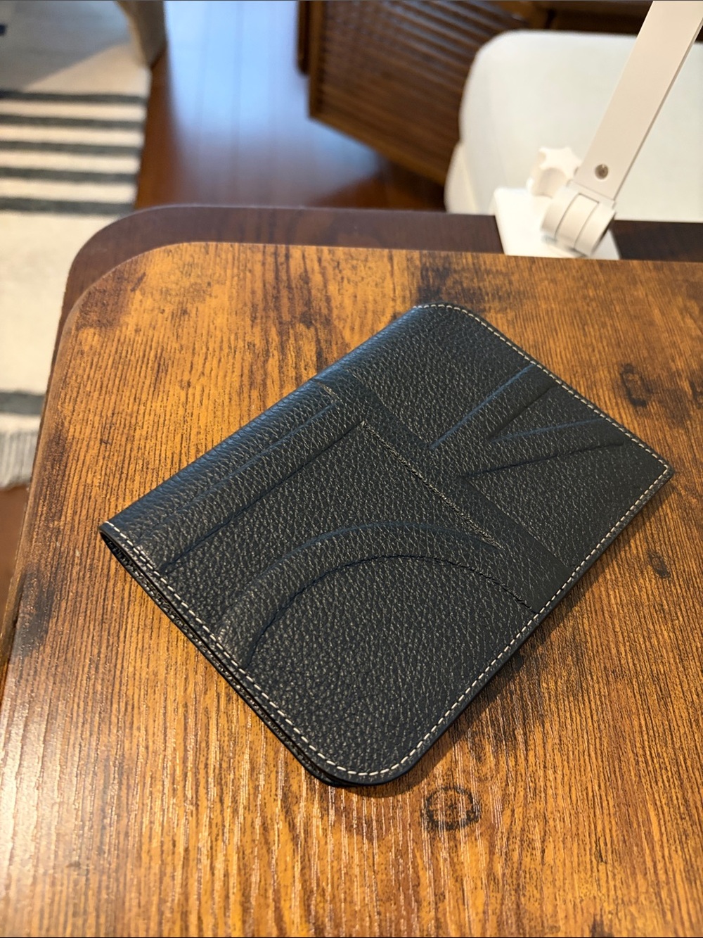 Toteme Black Textured Leather Travel Passport Sleeve